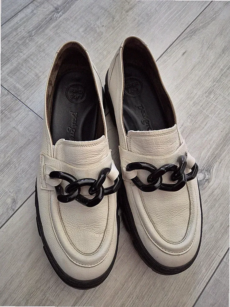 Paul Green leder loafer damen 40