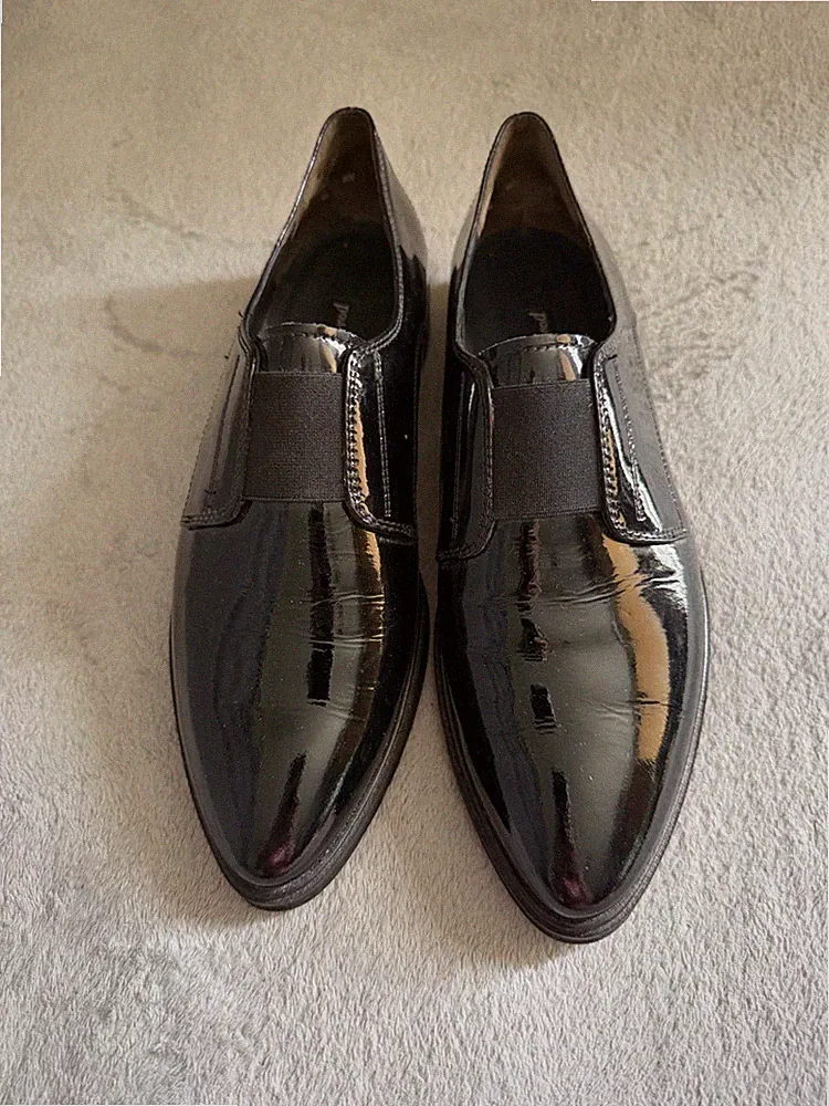 Paul Green Leder Loafer Slipper Schwarz Gr. 6 1/2 (40) (neu)