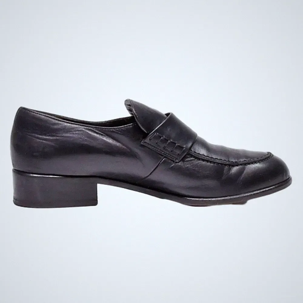 Paul Green Loafer Schuhe Schwarzes Leder Herren UK 7.5
