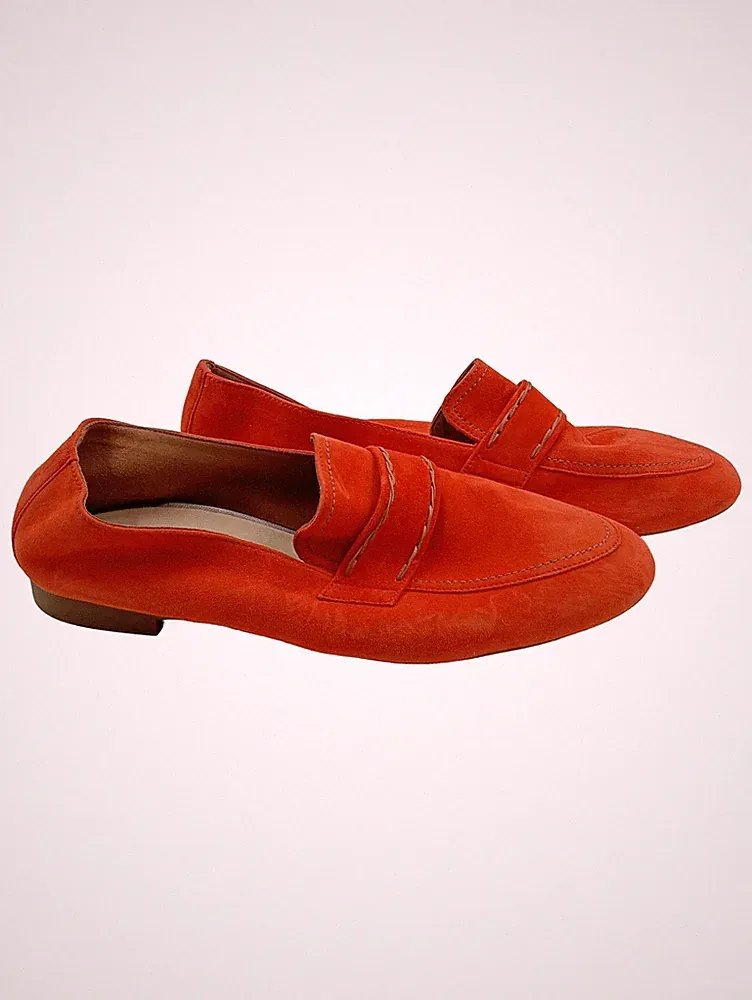 Paul Green Loafer Slipper Gr. 40 Orange Wildleder