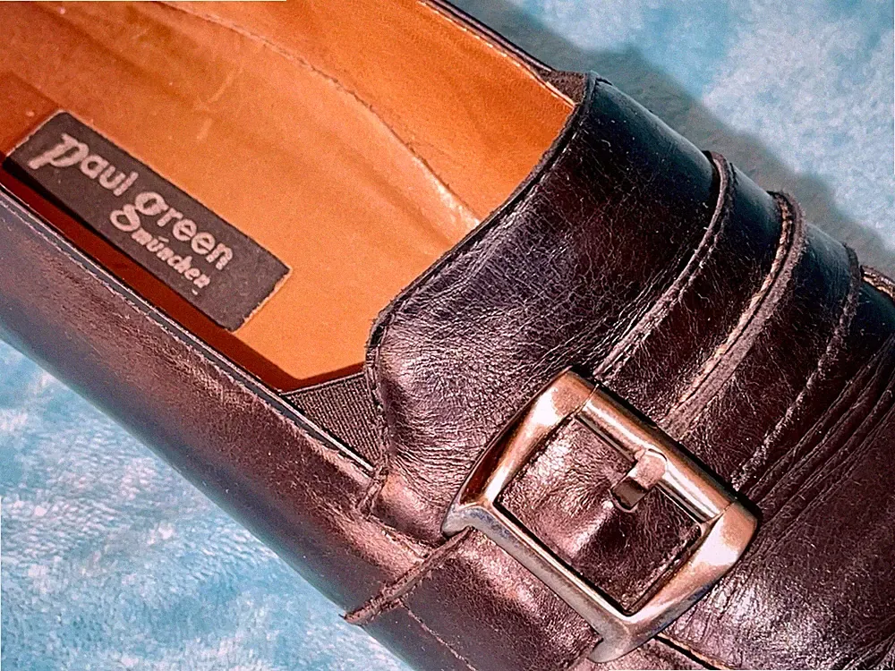 Paul Green TOP! Bequem Da-Slipper Mokassin Loafer Kalbleder schw flach Gr 7 1/2