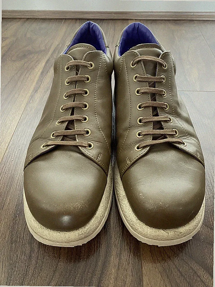 Paul Smith "Extralight -Army" Halbschuhe UK 11 Leder Top Zustand UVP 350£