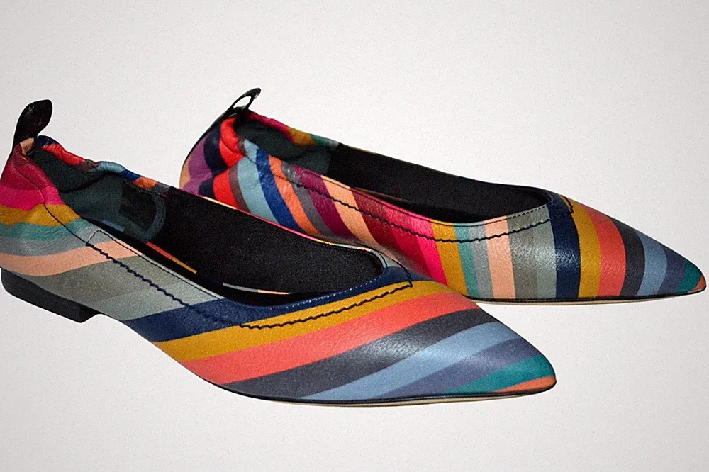 Paul Smith Mainline Damen "Lima" Swirl Streifen Leder Loafer UK 3 US 5 BNIB