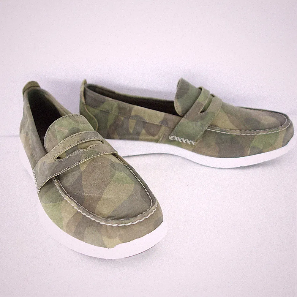 PAUL SPERRY Loafer Gr 41,5 42 US 9 Leder Halbschuh Bootsschuh Khaki NP 120 NEU