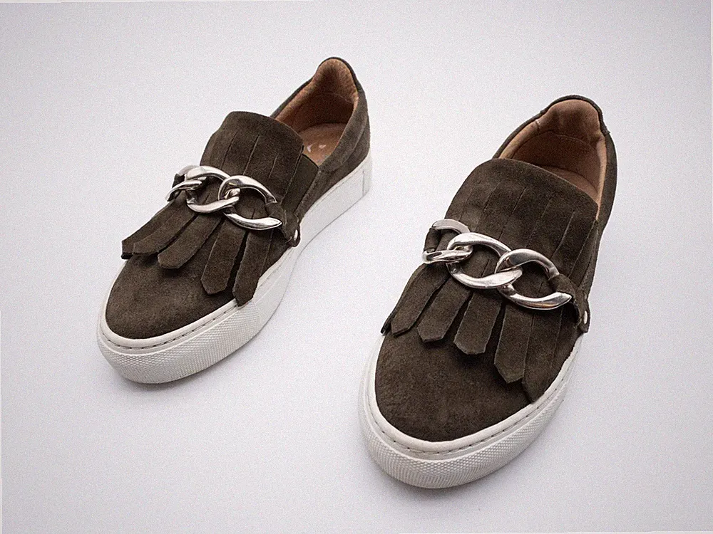 Pavement Damen Slipper Halbschuh Loafer Schlupfschuh grün Gr 37 EU Art 14370-70
