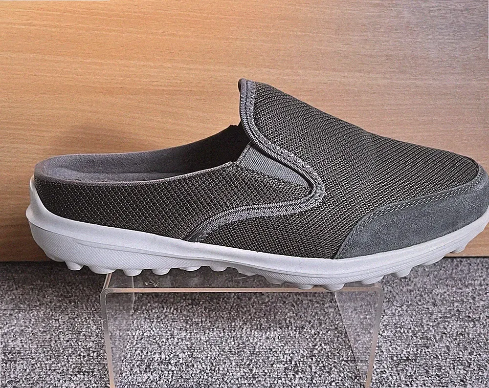 Pavers Pantolette Slipper Halbschuhe Damen UK 6 leicht - grau - flache Sohlen