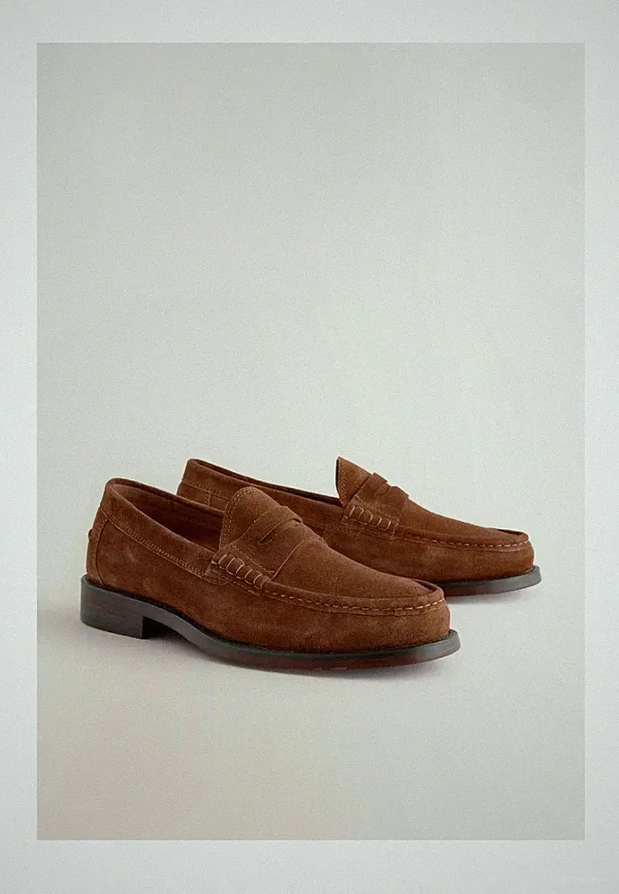 Penny loafers Herren braun Wildleder 46 Neu