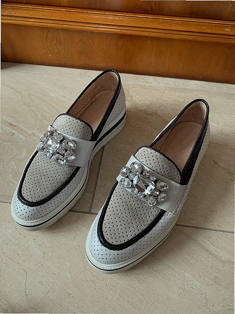 Pertini Spain Mokassins, Loafer mit Plateausohle Leder 38 TOP Zustand