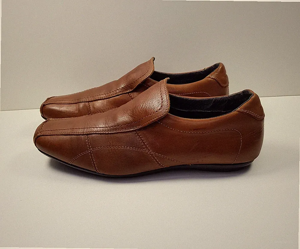 PETER WERTH HERREN GRÖSSE 10 UK EUR44 BRAUN LEDER HALBSCHUHE HALBSCHUHE SCHUHE