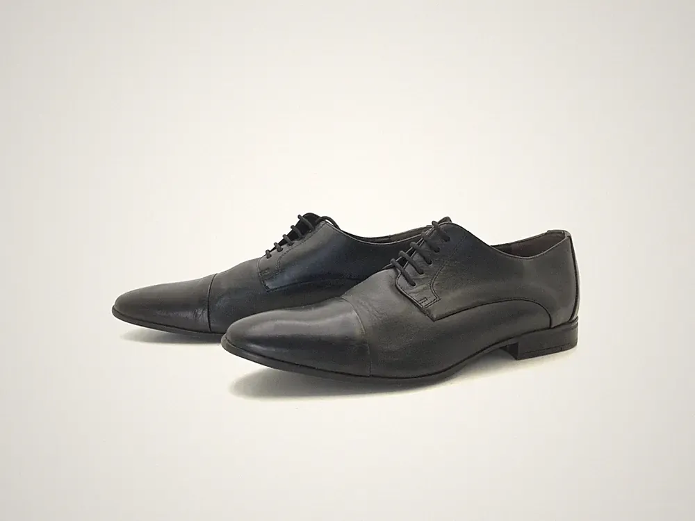 Pier One Herren Halbschuhe Schnürer Loafers Freizeit Schwarz Gr. 43 (UK 9)