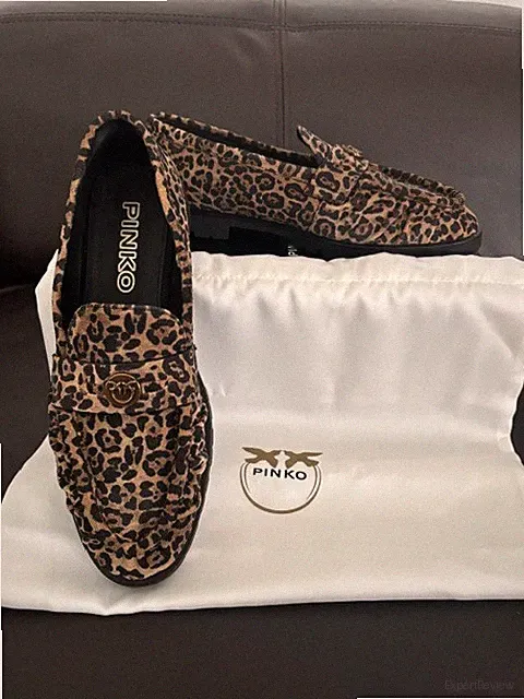 Pinko Schuhe, Mokassins, Loafer, Leder, Schwarz/ Braun, Gr. 40, NP: 299€