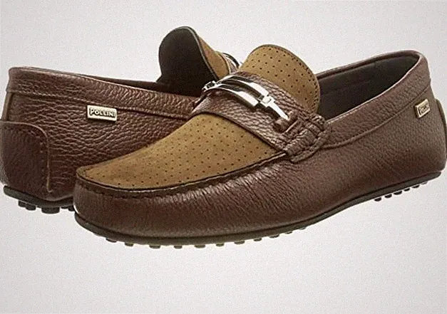 POLLINI Halbschuhe/Mokassins Fahrschuhe - Made in Italy, Kalbsleder, etwas klein