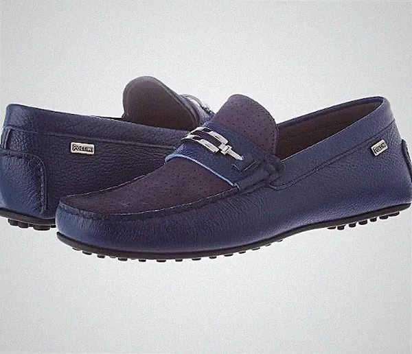 POLLINI Halbschuhe/Mokassins Herren Fahrschuhe - Made in Italy, Kalbsleder