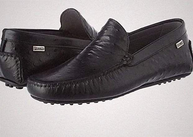 POLLINI Mokassins/Halbschuhe Fahrschuhe - Made in Italy, geprägtes Kalbsleder