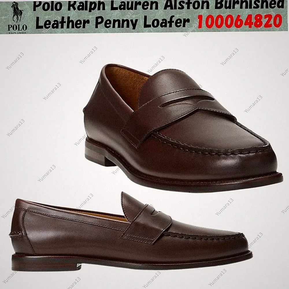 Polo Ralph Lauren Alston Penny Loafer aus poliertem Leder 100064820 Herren Gr.