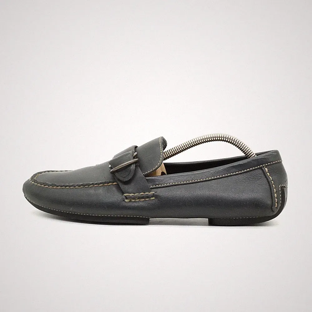 Polo Ralph Lauren Damen alm22302 loafer schwarz leder niedrig mokassin EU 38
