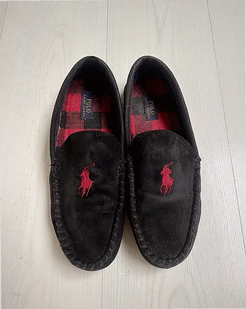Polo Ralph Lauren Declan Mokassin schwarz Herren Slipper Nummer 45