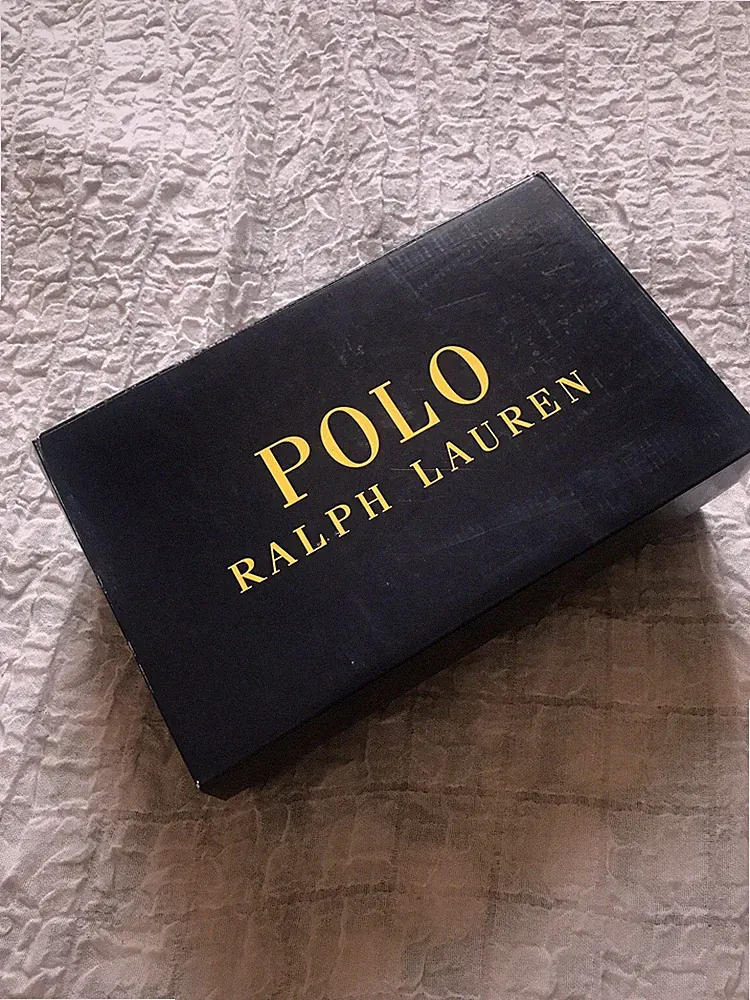 Polo Ralph Lauren Herren Halbschuh Schwarz Größe 41 EU 7 UK
