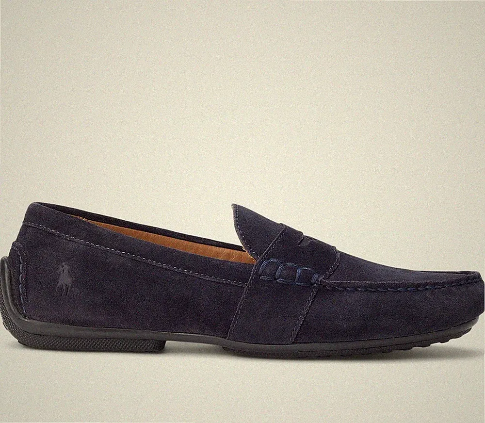 Polo Ralph Lauren Herren Reynold Wildleder Fahrer Marine Schuhe Brandneu Größe: UK 10