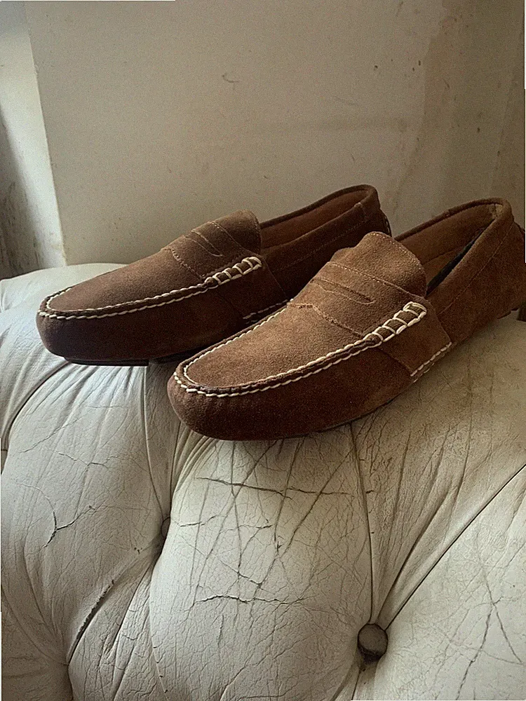 Polo Ralph Lauren Wildleder Halbschuh Tabakfarben Gr. 41