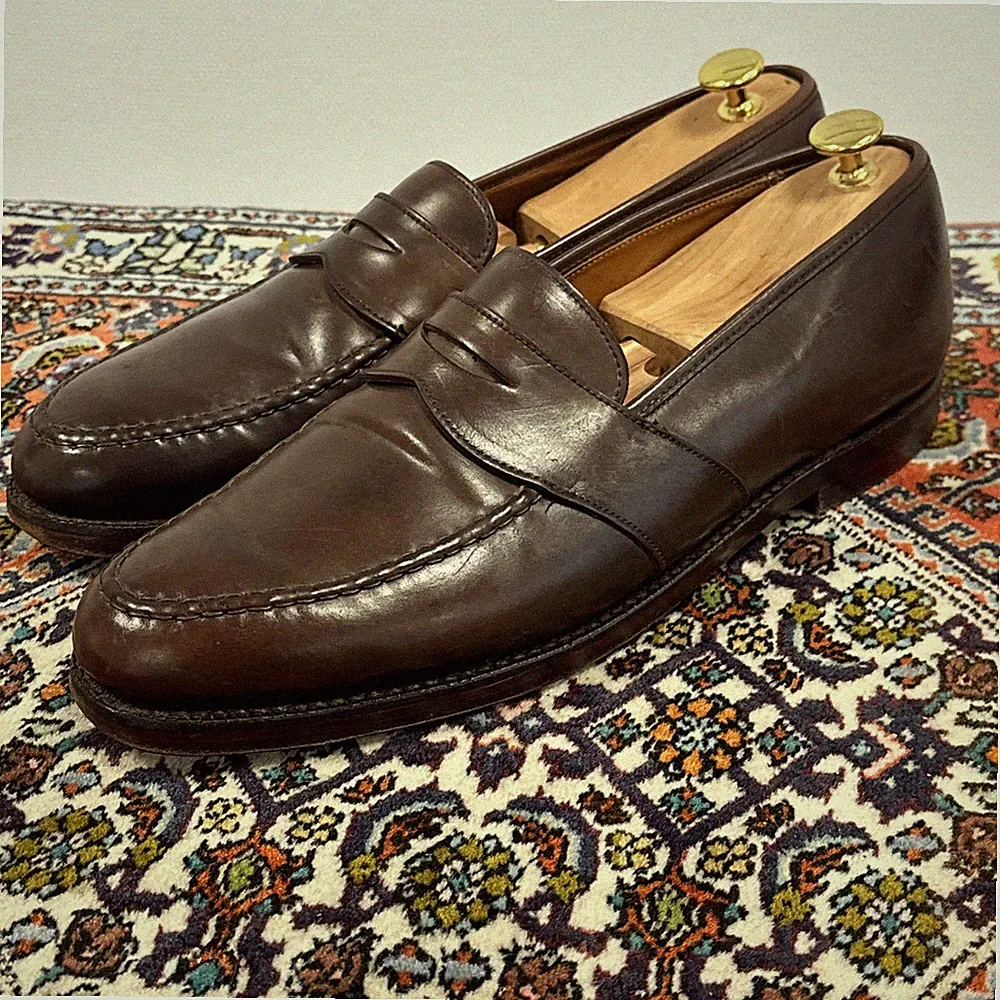 Polo Ralph Lauren X Crockett & Jones Shell Cordovan Penny Loafer Gr11D US 👍