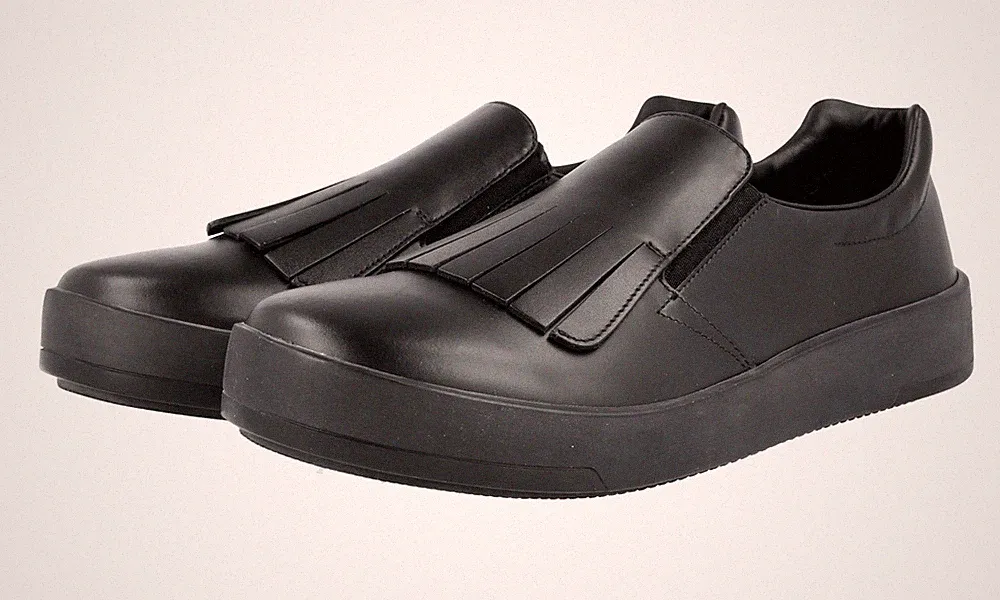 PRADA Business Schuhe x Sneakers Kiltie Loafer - 4D3025 Schwarz NEU - 7,5 41,5