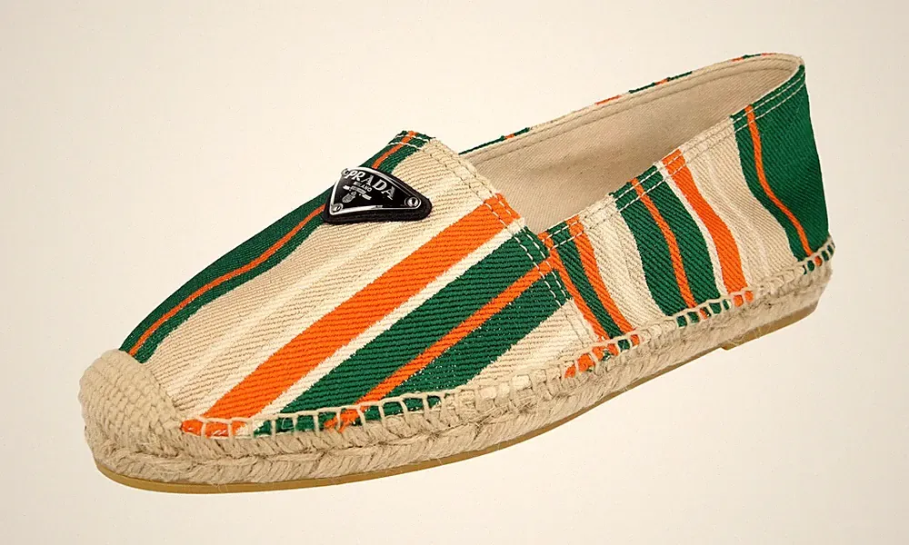 PRADA Canvas Drill Bayadera Loafer Slip On Espadrilles - 2DE136 NEU - 9 43