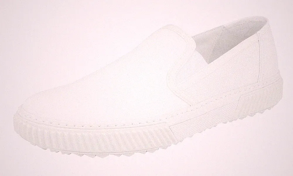 PRADA Canvas Leder Stratus Slip-on Sneaker Loafer 4D3168 Weiss NEU - 6 40