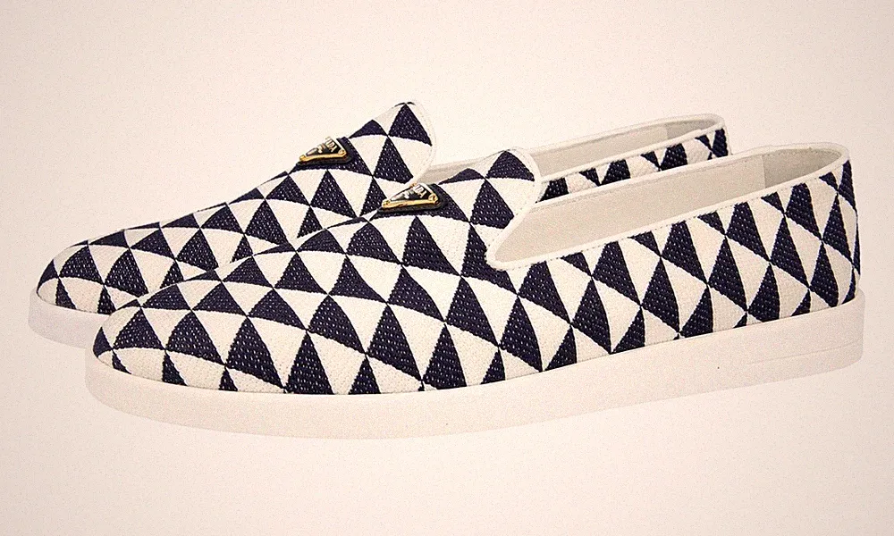 PRADA Canvas SYMBOLE Logo Loafer Slipper Slip On Sneaker - 2S2966 - NEU - 9 43