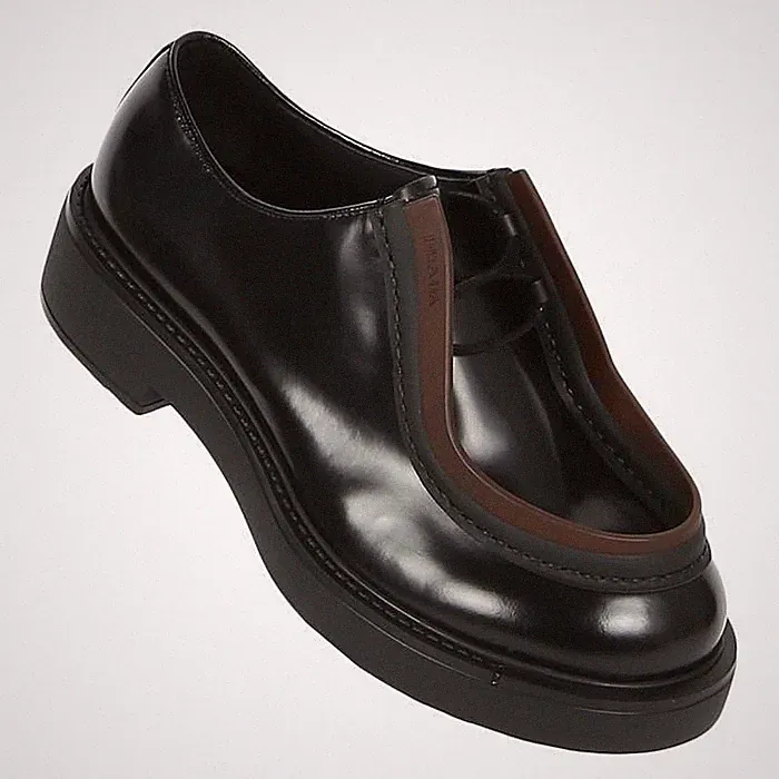 Prada Halbschuh aus gebürstetem Leder 61656025 [U]