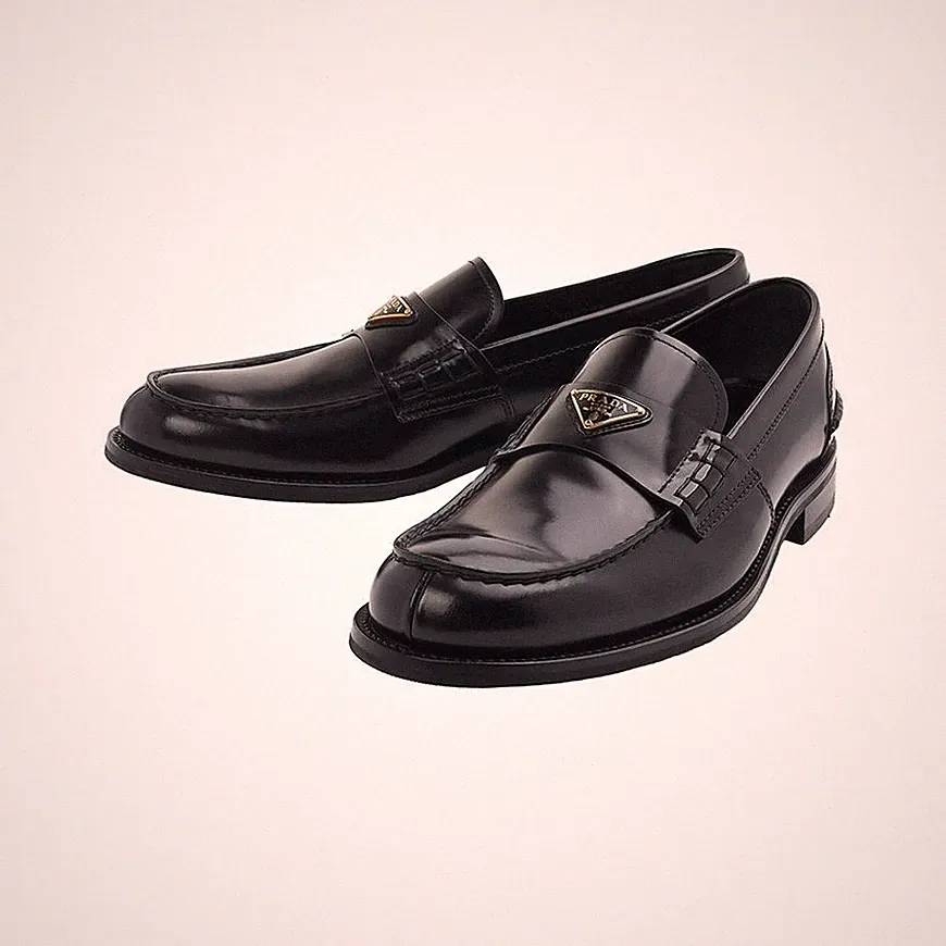 Prada Herren Halbschuhe aus gebürstetem Leder 150079056 [U]