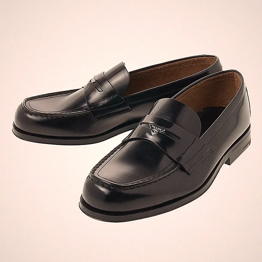 Prada Herren Halbschuhe aus gebürstetem Leder 2DB201 055 F0002 75636175 [U]