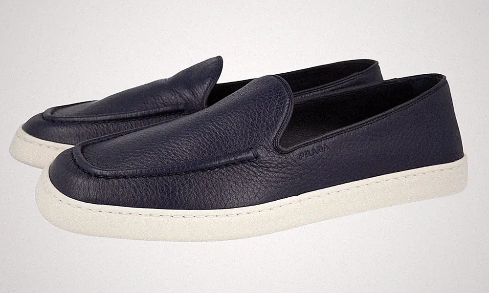 PRADA Hirschleder Loafer - 2DC227 - Navy - NEU - 7,5 41,5