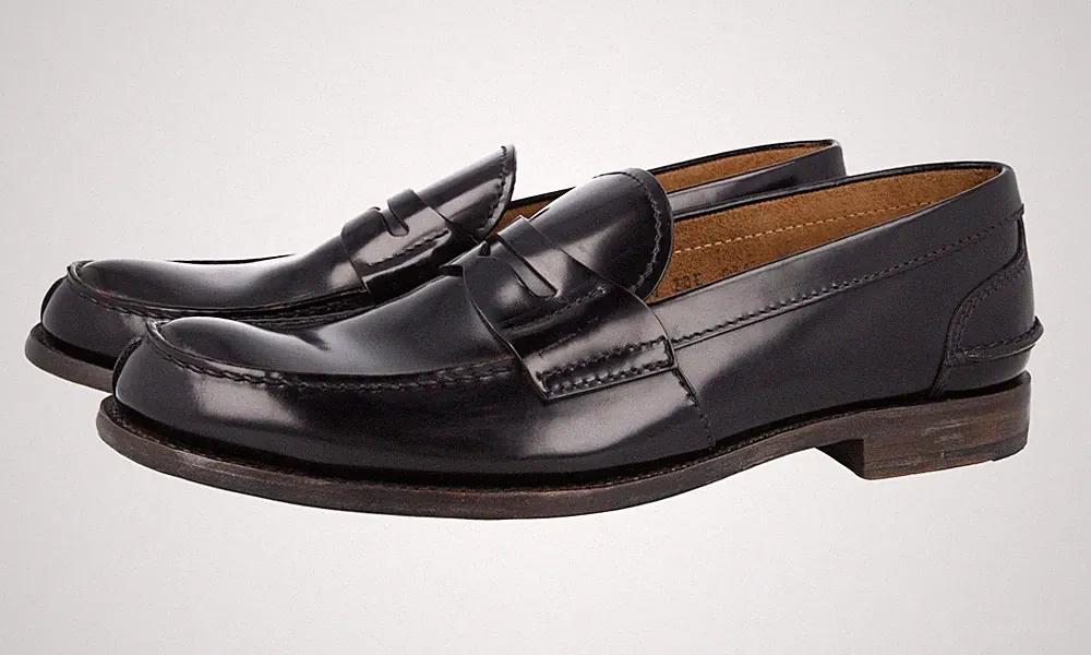PRADA Klassisch Leder Penny Loafer Business Schuhe 2DE034 Schwarz NEU - 9 43