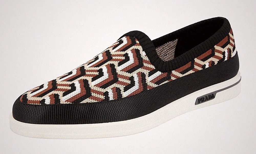 PRADA Knit St. Tropez Jaquard Loafer Slip-on Sneaker - 4D3398 - NEU - 7,5 41,5