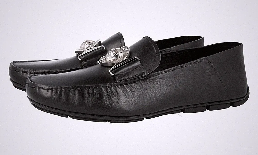 PRADA Leder Driving Loafer Slipper Mules Schuhe - Schwarz - NEU - 9 43