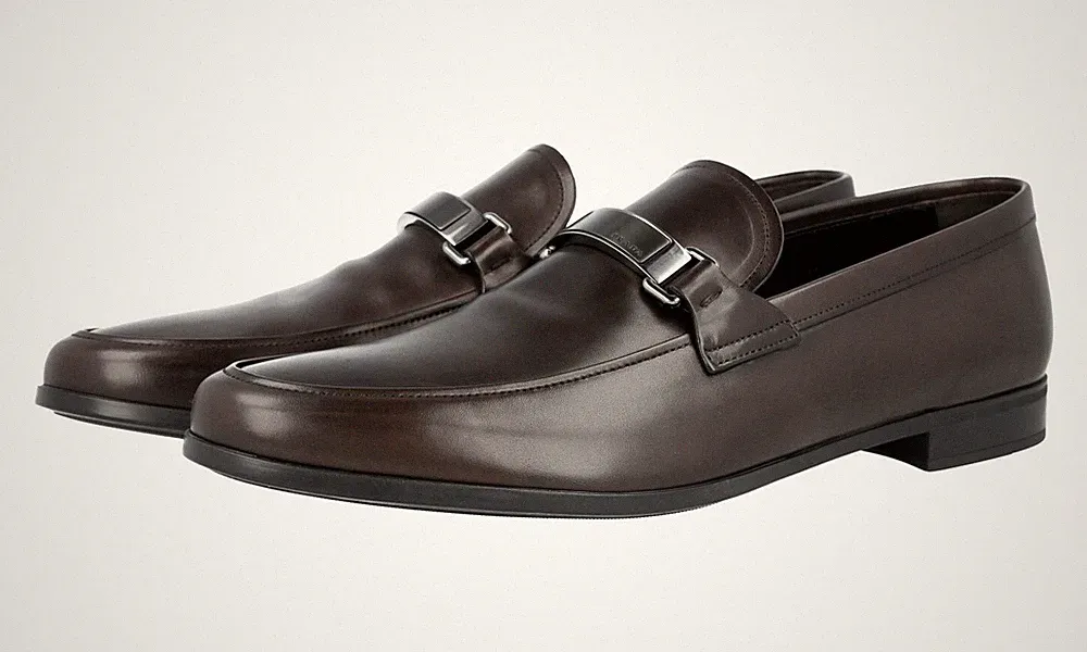 PRADA Leder Loafer Business Schuhe - 2DE095 - Braun - NEU