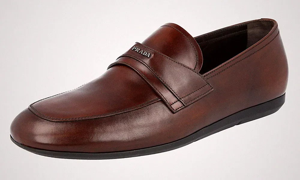 PRADA Leder Loafer Business Schuhe - Sneakers Sohle - Braun - NEU - 6 40
