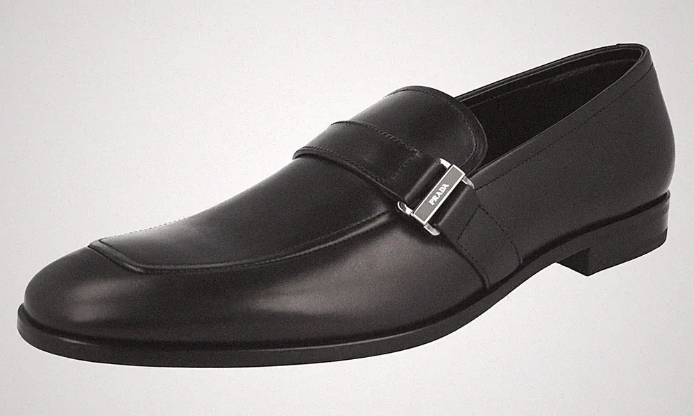PRADA Leder Loafer Mokassins Business Schuhe - 2DC219 - Schwarz NEU - 9,5 43,5