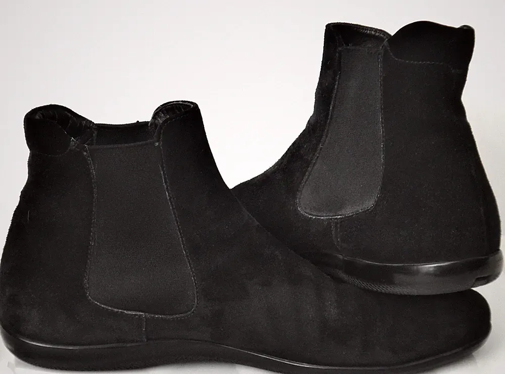 PRADA 🚭 LEDER •SAMT• UK 8 EU 42 US 8,5 •LOAFER•STIEFELETTEN•SEHR BEQUEM•RARITÄT