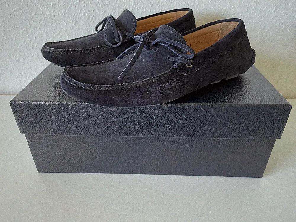 PRADA Loafer Mokassin Gr. 40,5 *NEU* Velours Leder blau navy