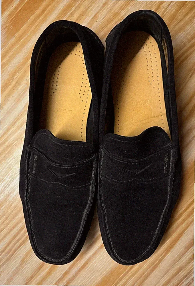 Prada Loafer Mokassins Wildleder Schuhe 42 schwarz