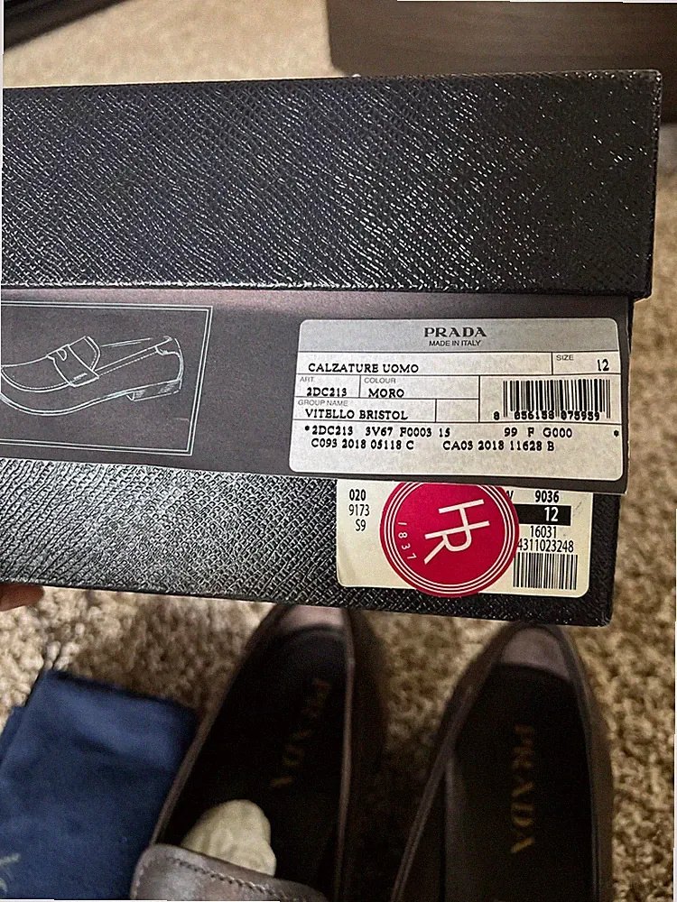 Prada Men's Shoes Sz 12 2DC213