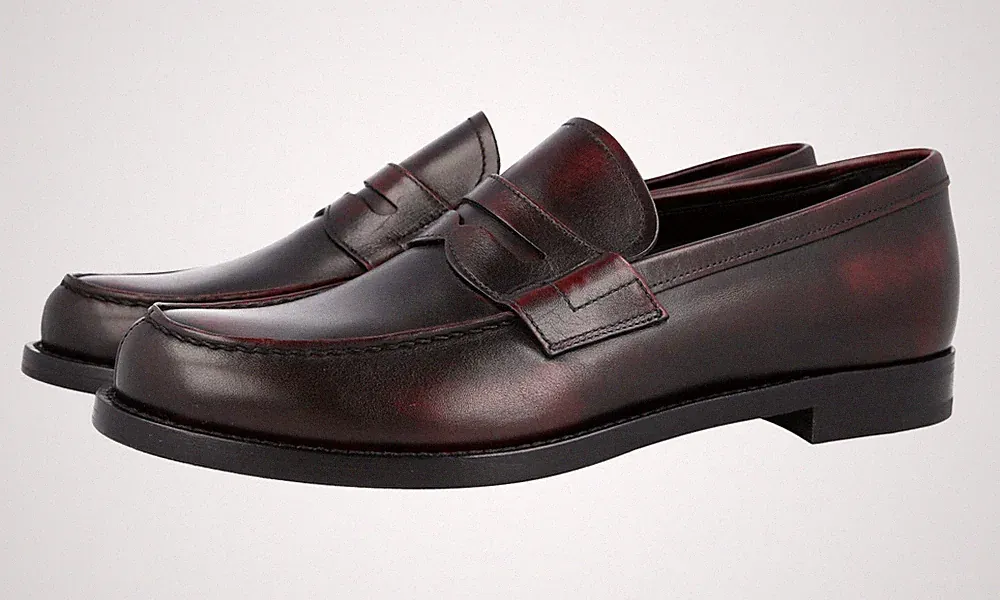 PRADA Penny Loafer Business Schuhe - 2DB158 Bordeaux Cordovan - NEU