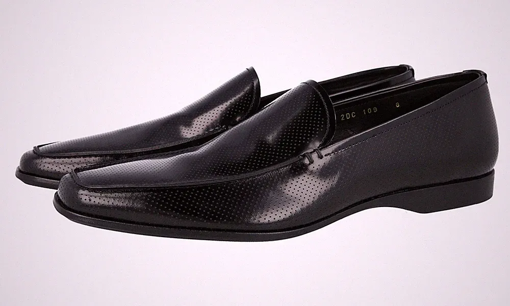 PRADA Pique Leder Loafer Business Schuhe Sneaker 2DC109 Schwarz NEU - 7,5 41,5