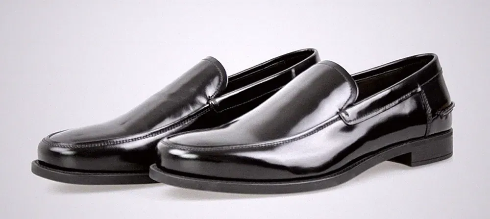 PRADA Polierte Leder Loafer Business Schuhe - 2DC083 - Schwarz - NEU - 6 40