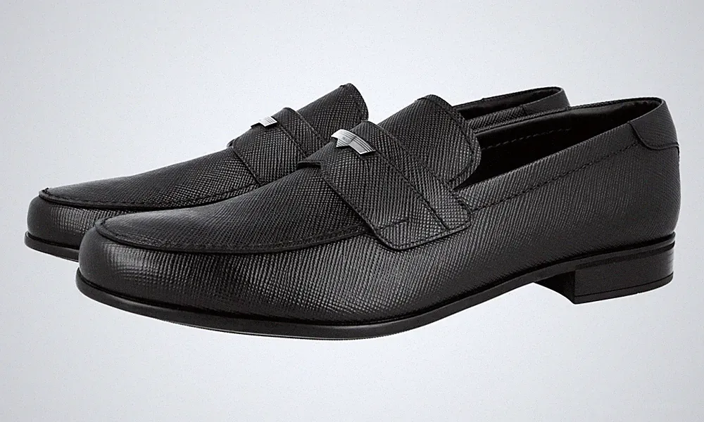PRADA Saffiano Penny Loafer Business Schuhe Slipper - Schwarz - NEU - 11 45
