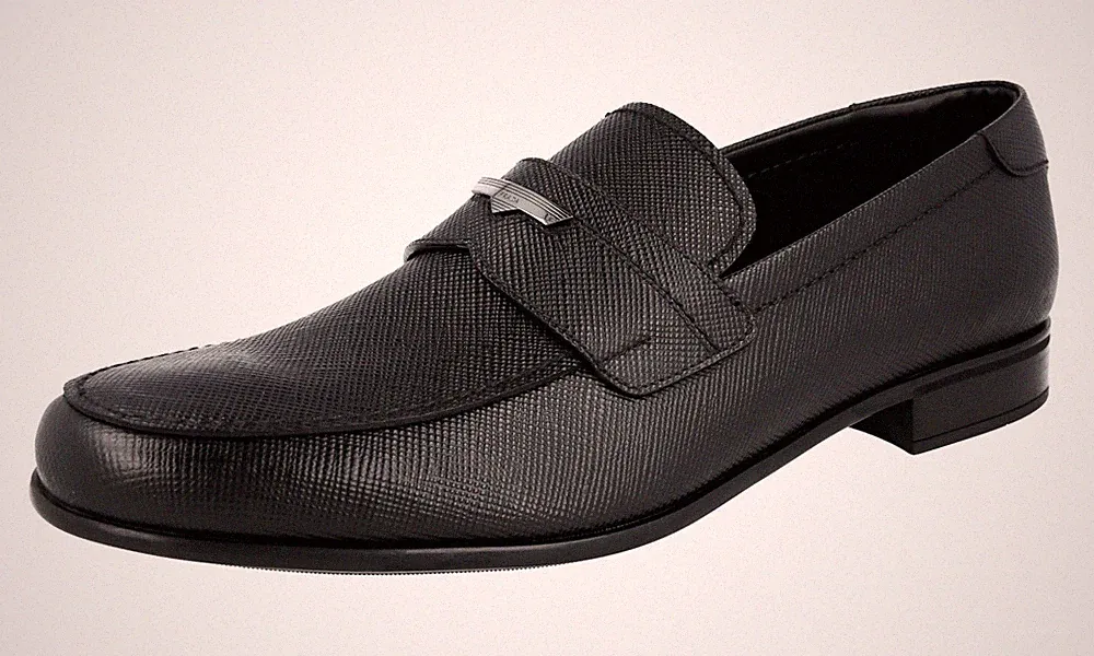 PRADA Saffiano Penny Loafer Business Schuhe Slipper - Schwarz - NEU - 11 45