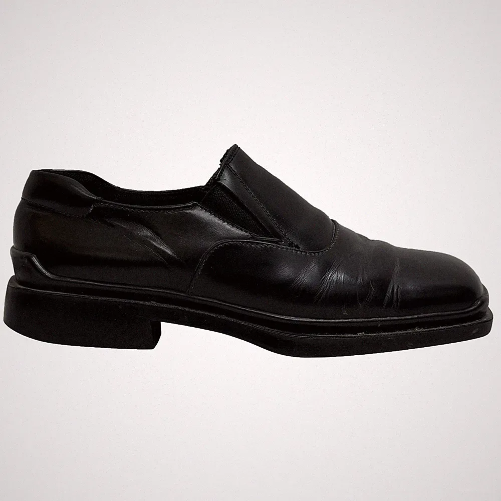Prada Square-Toe Halbschuhe In Leder Herren Schwarz Uk Größe 7