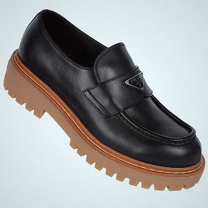 Prada Triangle Logo Leder Halbschuhe 2DE151 070 F0002 121708869 [U]